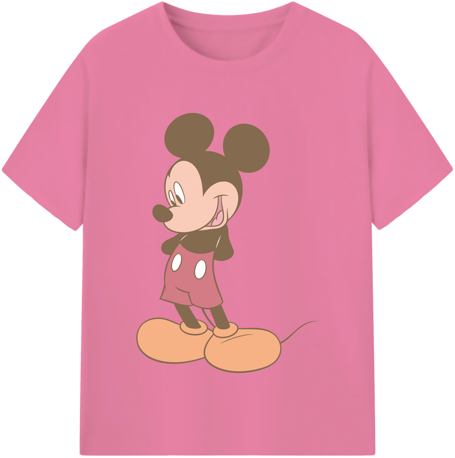（画像用） ミッキーマウス Mickey Mouse 綿100％半袖Tシャツ（フロントプリント）